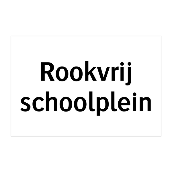 Rookvrij schoolplein & Rookvrij schoolplein & Rookvrij schoolplein & Rookvrij schoolplein