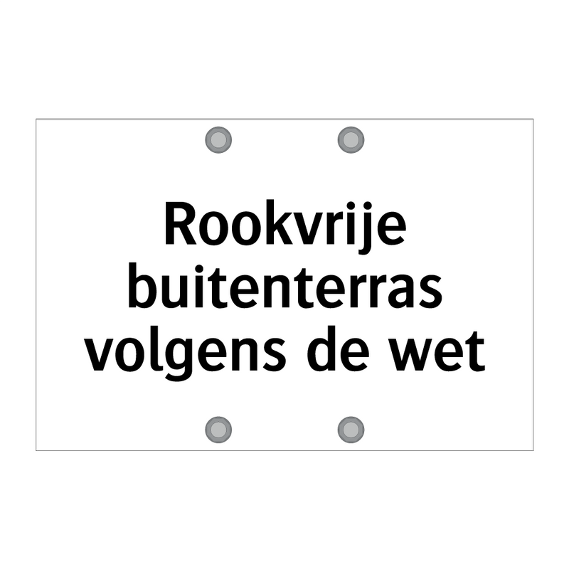 Rookvrije buitenterras volgens de wet & Rookvrije buitenterras volgens de wet