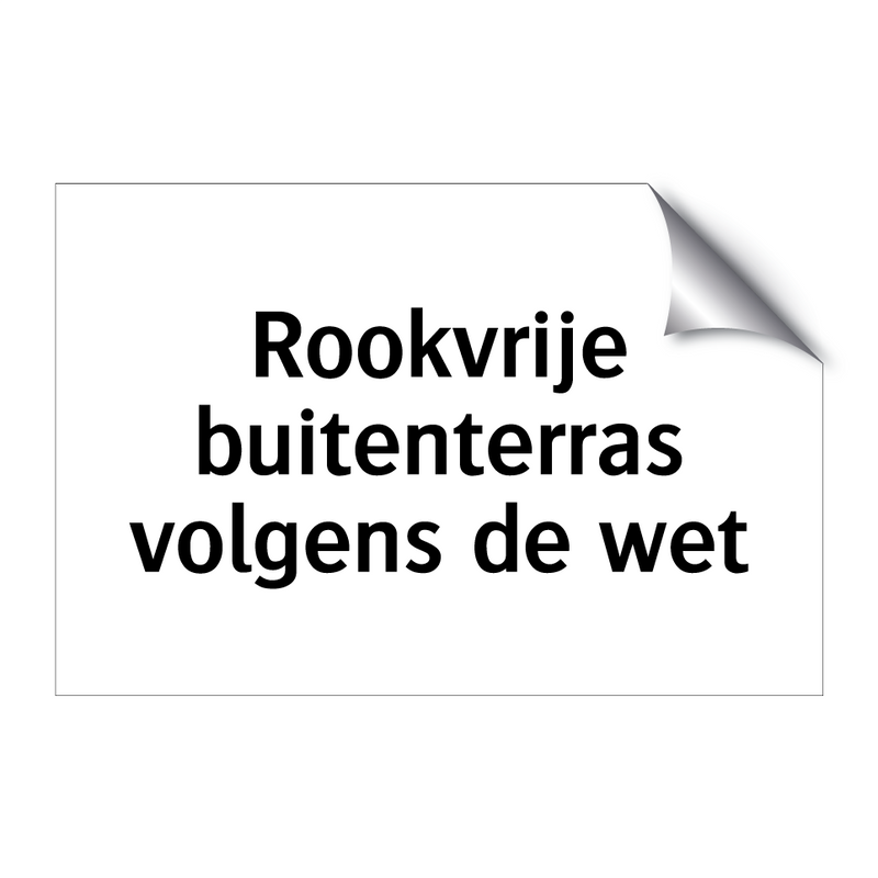 Rookvrije buitenterras volgens de wet & Rookvrije buitenterras volgens de wet