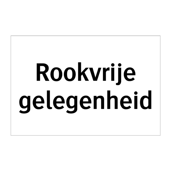 Rookvrije gelegenheid & Rookvrije gelegenheid & Rookvrije gelegenheid & Rookvrije gelegenheid