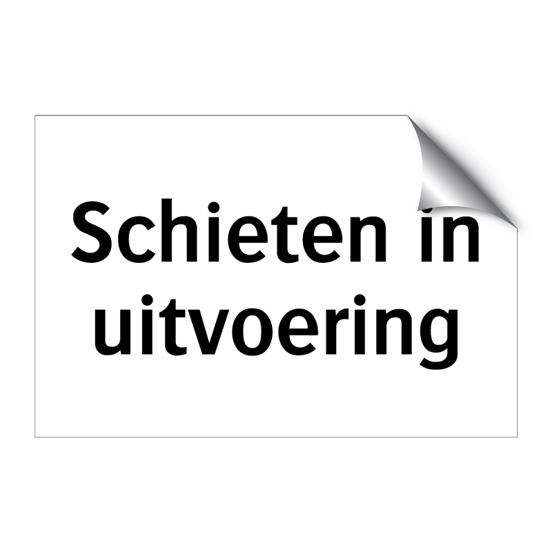 Schieten in uitvoering & Schieten in uitvoering & Schieten in uitvoering & Schieten in uitvoering