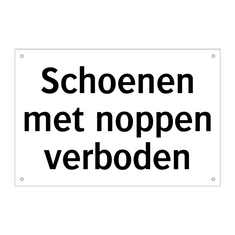 Schoenen met noppen verboden & Schoenen met noppen verboden & Schoenen met noppen verboden