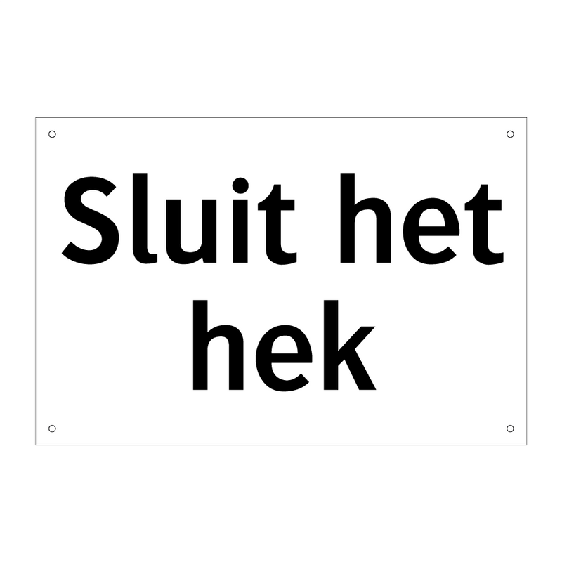 Sluit het hek & Sluit het hek & Sluit het hek & Sluit het hek & Sluit het hek & Sluit het hek