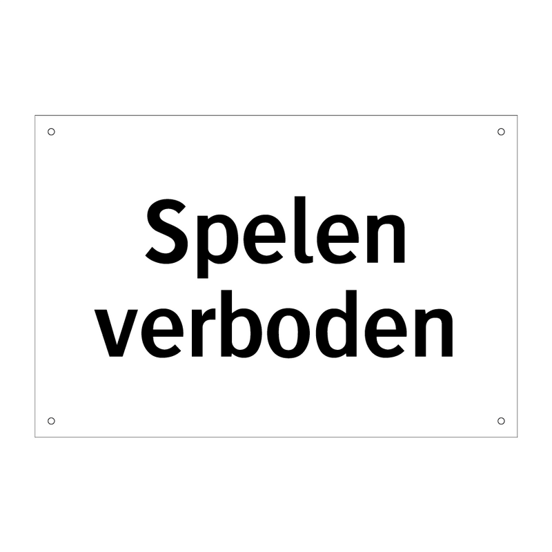 Spelen verboden & Spelen verboden & Spelen verboden & Spelen verboden & Spelen verboden