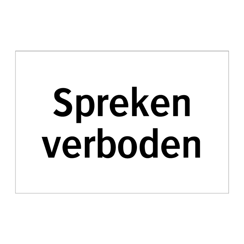 Spreken verboden & Spreken verboden & Spreken verboden & Spreken verboden & Spreken verboden