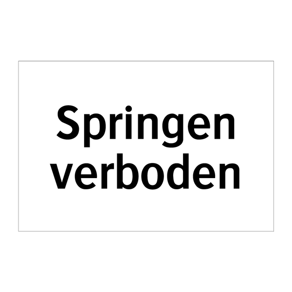 Springen verboden & Springen verboden & Springen verboden & Springen verboden & Springen verboden