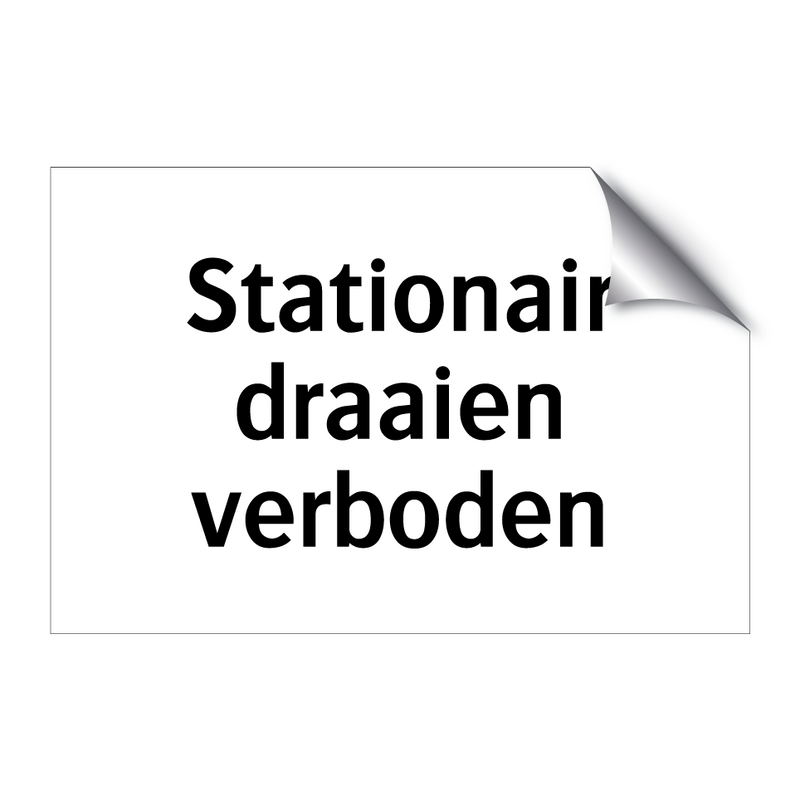 Stationair draaien verboden & Stationair draaien verboden & Stationair draaien verboden