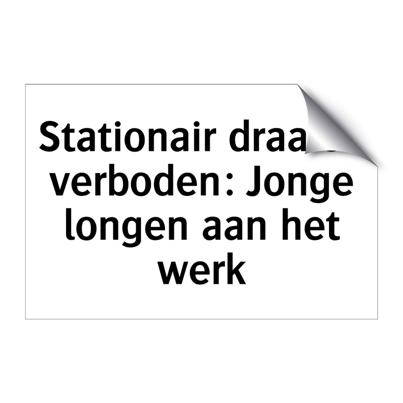 Stationair draaien verboden: Jonge longen aan het werk