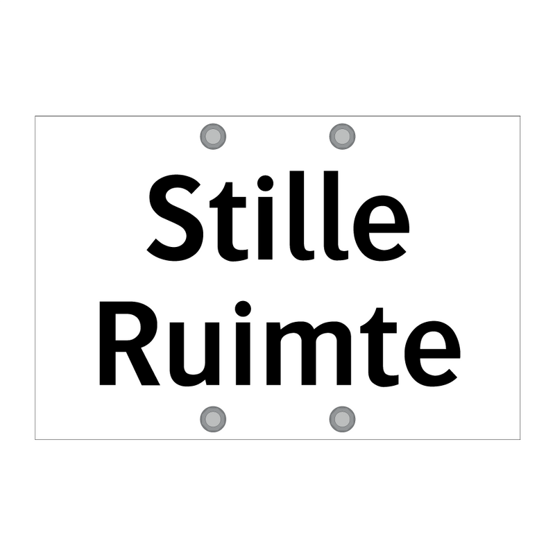 Stille Ruimte & Stille Ruimte & Stille Ruimte & Stille Ruimte & Stille Ruimte