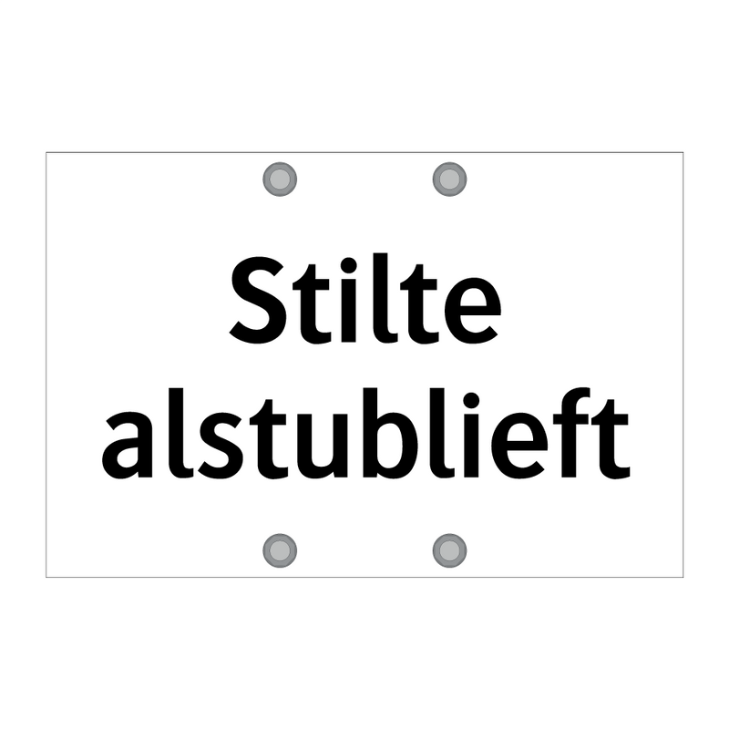 Stilte alstublieft & Stilte alstublieft & Stilte alstublieft & Stilte alstublieft