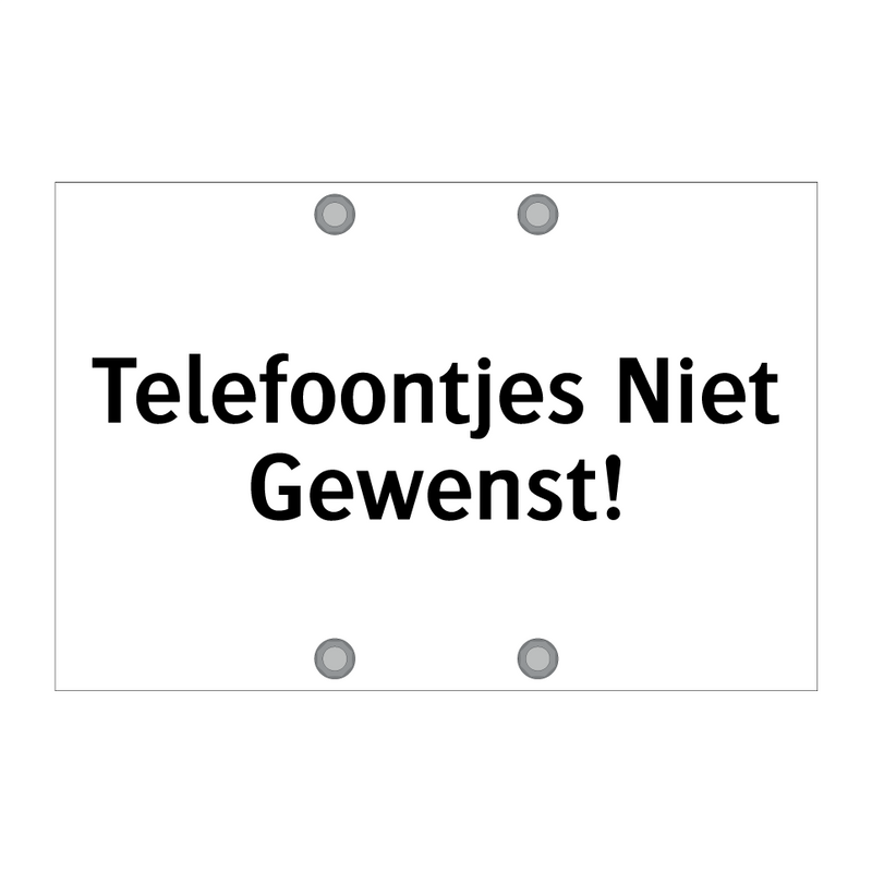 Telefoontjes Niet Gewenst & Telefoontjes Niet Gewenst & Telefoontjes Niet Gewenst