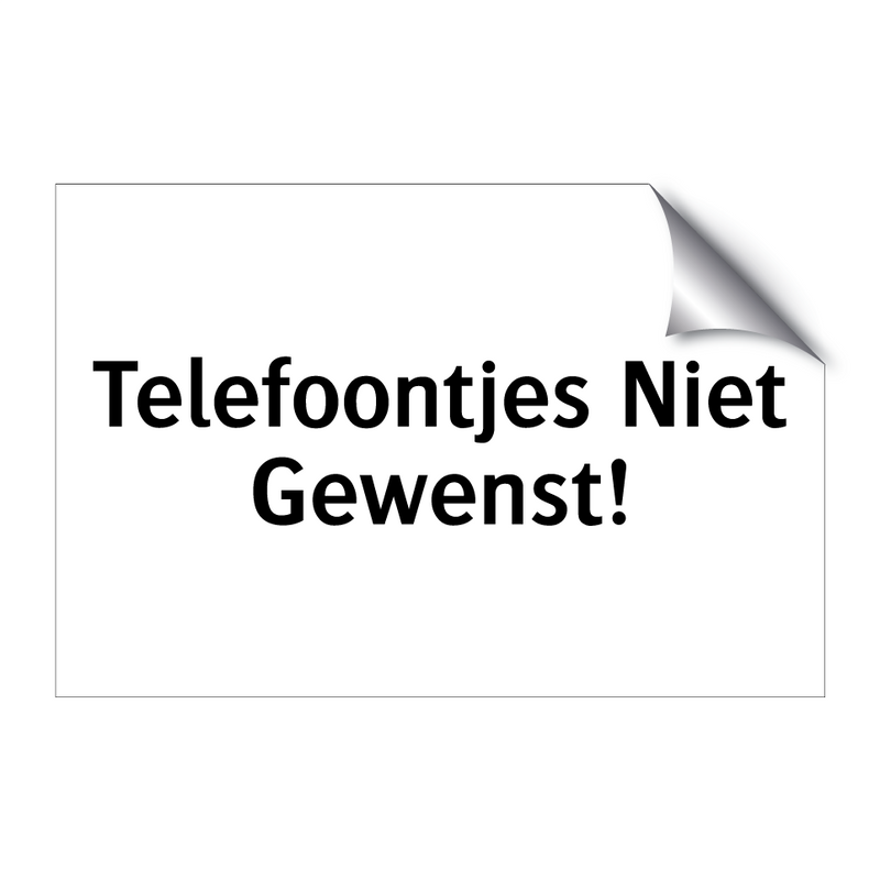 Telefoontjes Niet Gewenst & Telefoontjes Niet Gewenst & Telefoontjes Niet Gewenst