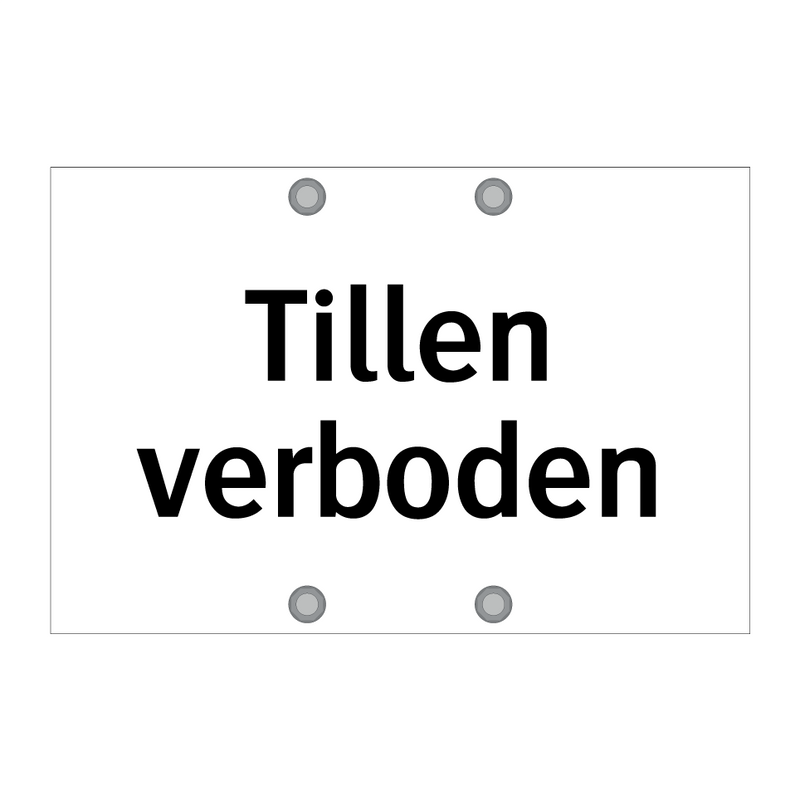 Tillen verboden & Tillen verboden & Tillen verboden & Tillen verboden & Tillen verboden