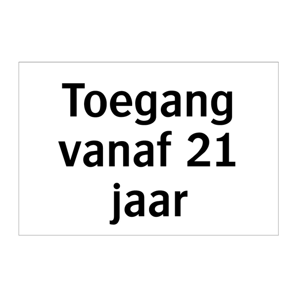 Toegang vanaf 21 jaar & Toegang vanaf 21 jaar & Toegang vanaf 21 jaar & Toegang vanaf 21 jaar