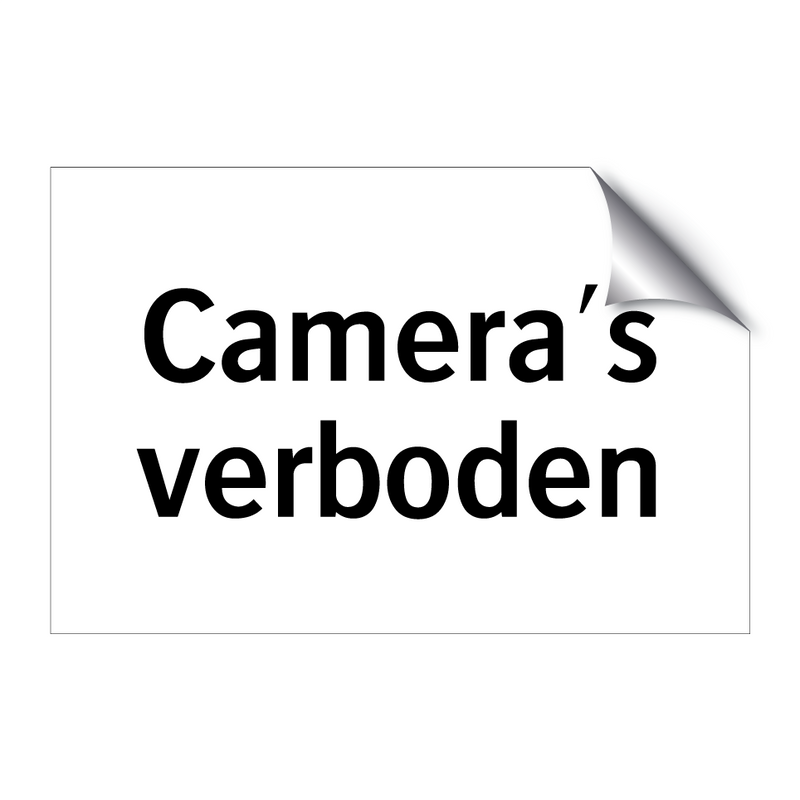 Camera's verboden & Camera's verboden & Camera's verboden & Camera's verboden