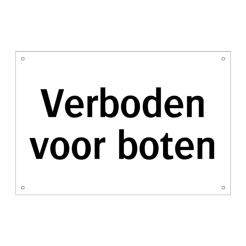 Verboden voor boten & Verboden voor boten & Verboden voor boten & Verboden voor boten