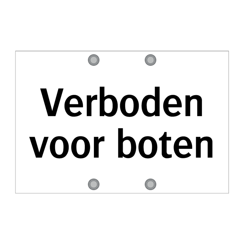 Verboden voor boten & Verboden voor boten & Verboden voor boten & Verboden voor boten