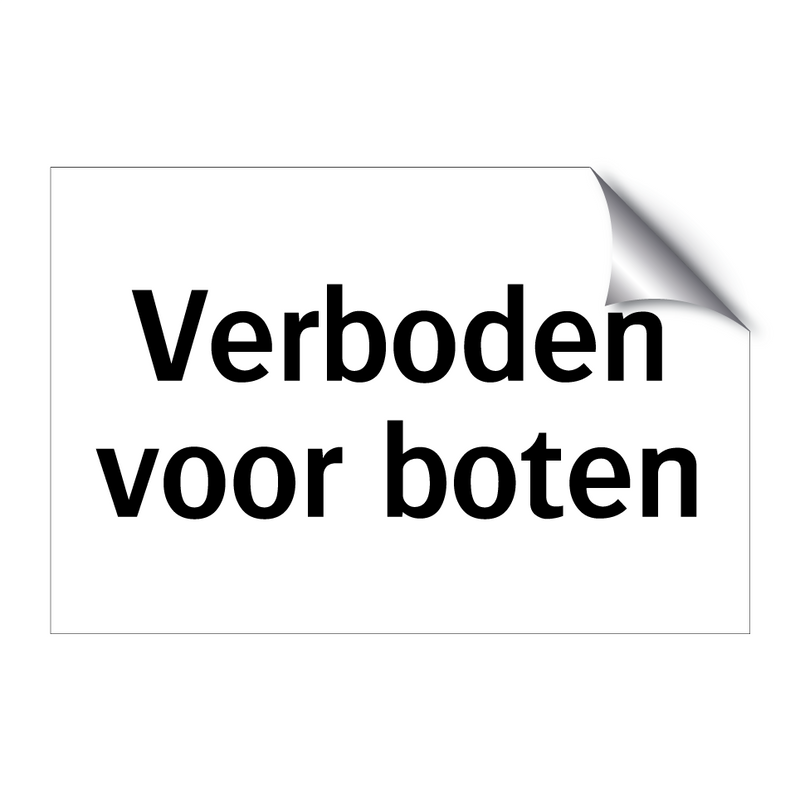 Verboden voor boten & Verboden voor boten & Verboden voor boten & Verboden voor boten