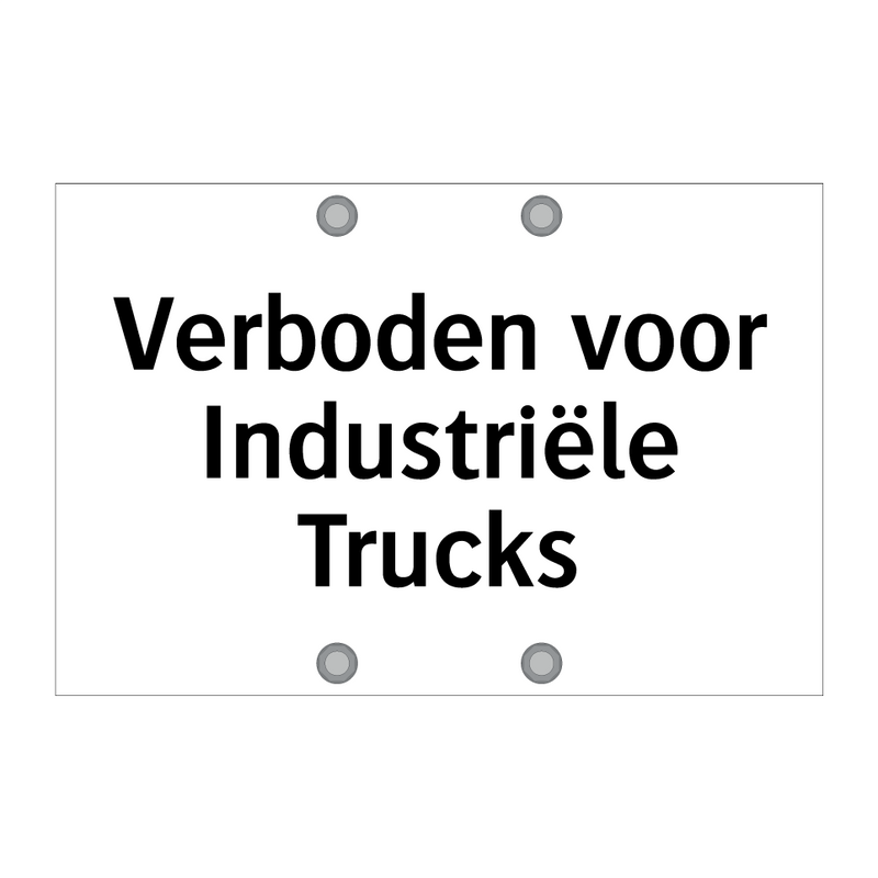 Verboden voor Industriële Trucks & Verboden voor Industriële Trucks