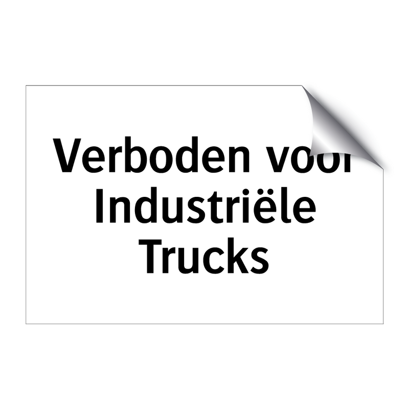 Verboden voor Industriële Trucks & Verboden voor Industriële Trucks