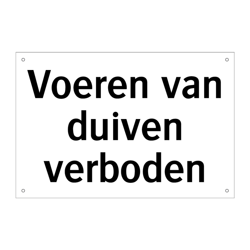 Voeren van duiven verboden & Voeren van duiven verboden & Voeren van duiven verboden