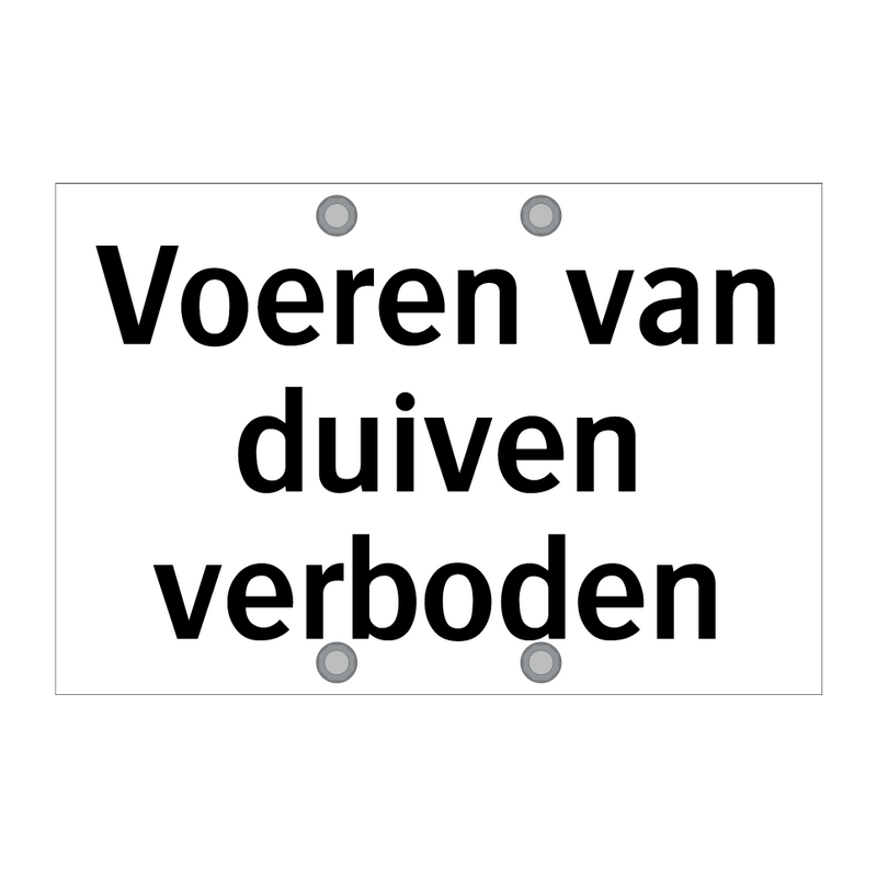 Voeren van duiven verboden & Voeren van duiven verboden & Voeren van duiven verboden