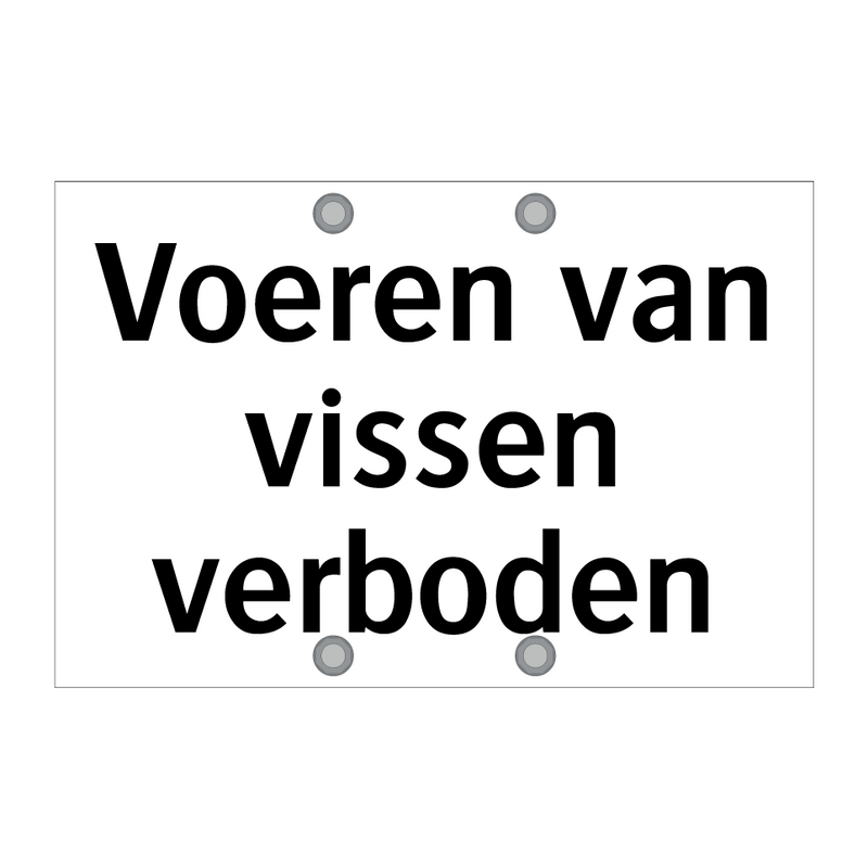 Voeren van vissen verboden & Voeren van vissen verboden & Voeren van vissen verboden