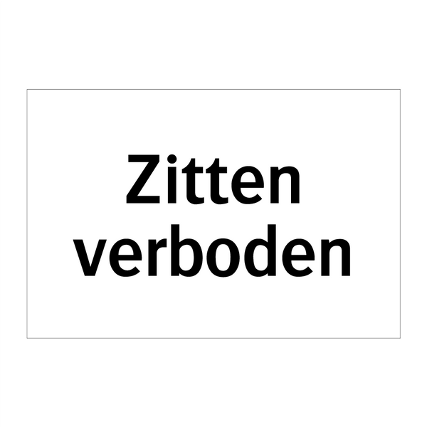 Zitten verboden & Zitten verboden & Zitten verboden & Zitten verboden & Zitten verboden