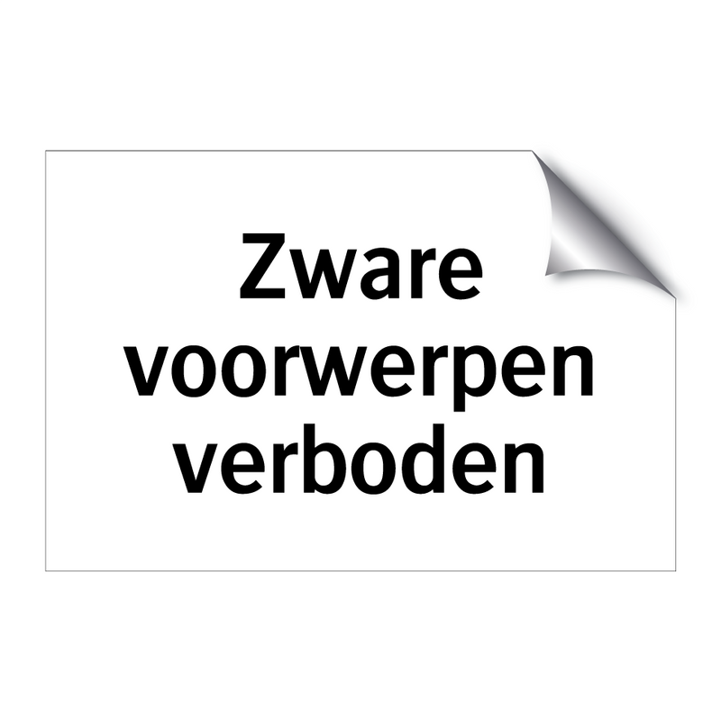 Zware voorwerpen verboden & Zware voorwerpen verboden & Zware voorwerpen verboden