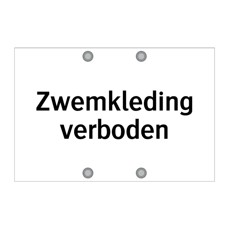 Zwemkleding verboden & Zwemkleding verboden & Zwemkleding verboden & Zwemkleding verboden