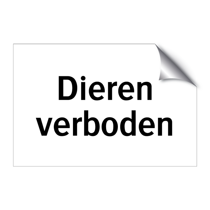 Dieren verboden & Dieren verboden & Dieren verboden & Dieren verboden