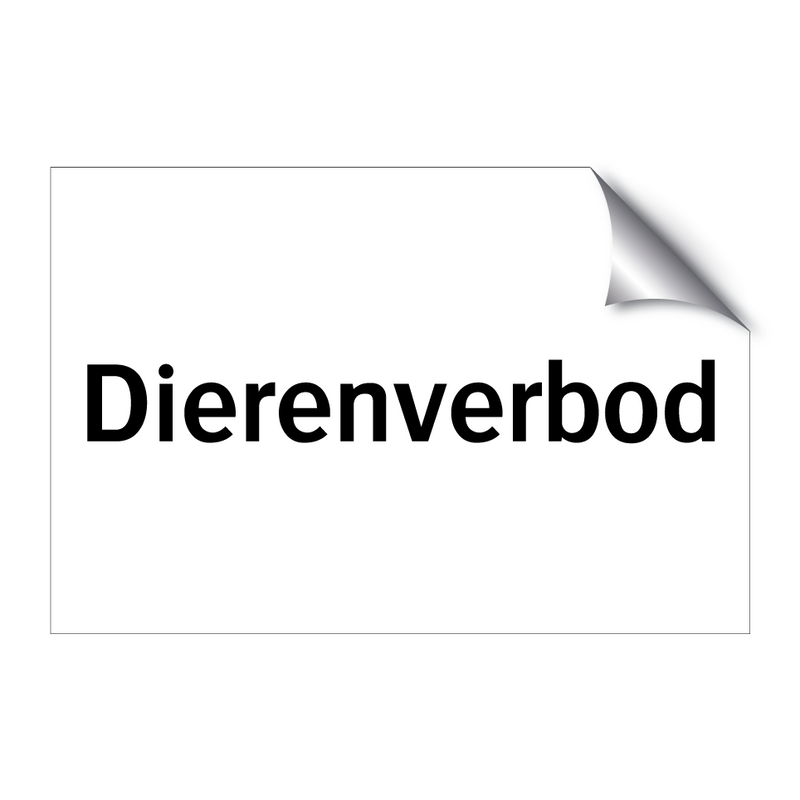 Dierenverbod & Dierenverbod & Dierenverbod & Dierenverbod