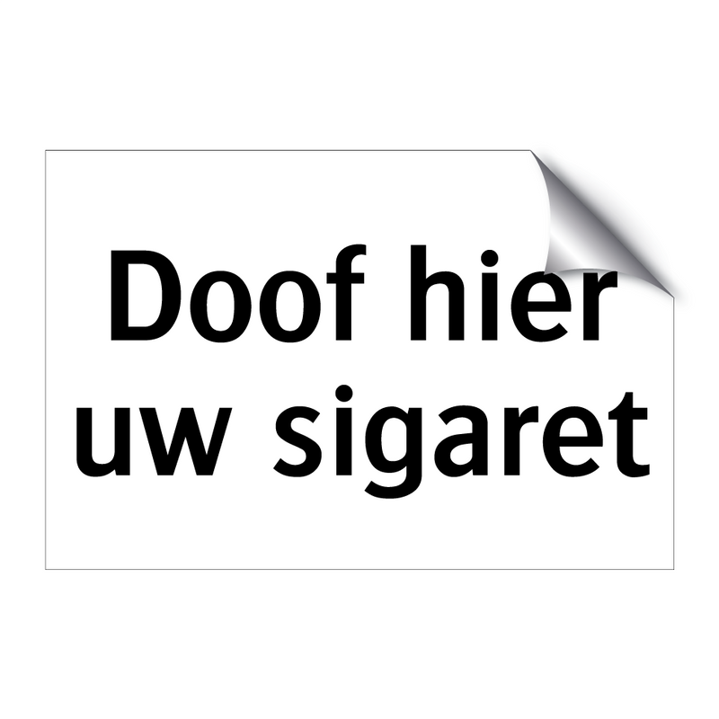 Doof hier uw sigaret & Doof hier uw sigaret & Doof hier uw sigaret & Doof hier uw sigaret