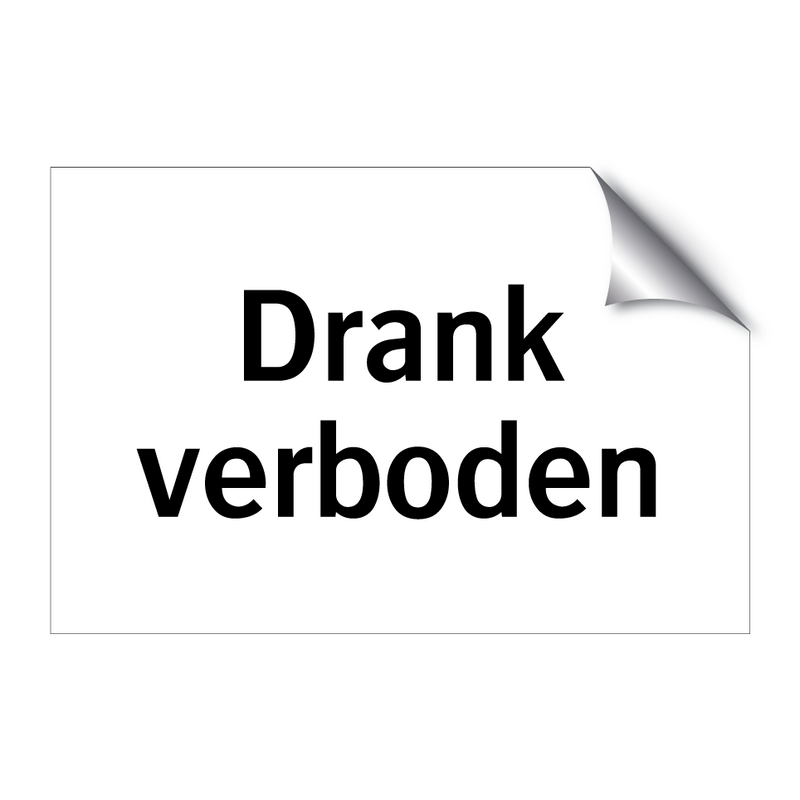 Drank verboden & Drank verboden & Drank verboden & Drank verboden