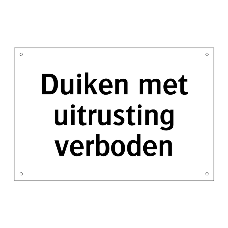 Duiken met uitrusting verboden & Duiken met uitrusting verboden & Duiken met uitrusting verboden