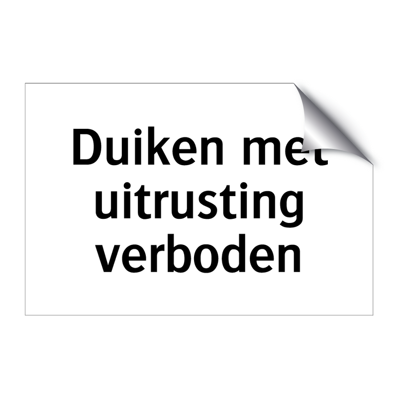 Duiken met uitrusting verboden & Duiken met uitrusting verboden & Duiken met uitrusting verboden