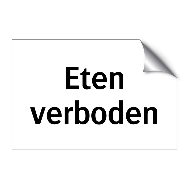 Eten verboden & Eten verboden & Eten verboden & Eten verboden