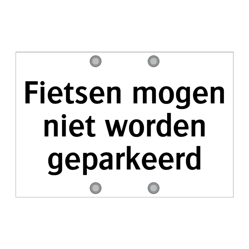 Fietsen mogen niet worden geparkeerd & Fietsen mogen niet worden geparkeerd