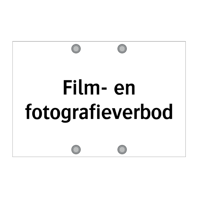 Film- en fotografieverbod & Film- en fotografieverbod & Film- en fotografieverbod