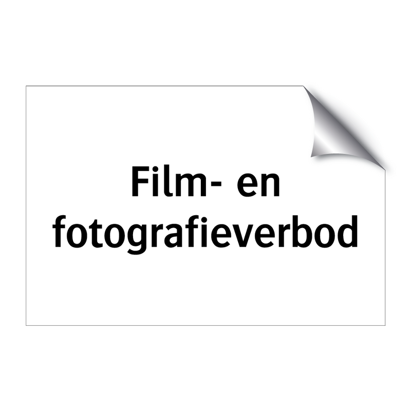 Film- en fotografieverbod & Film- en fotografieverbod & Film- en fotografieverbod