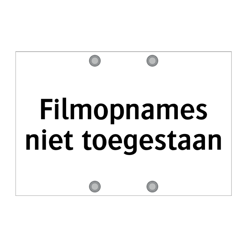 Filmopnames niet toegestaan & Filmopnames niet toegestaan & Filmopnames niet toegestaan