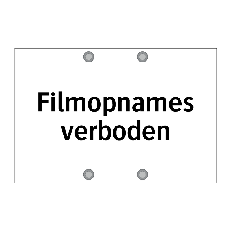 Filmopnames verboden & Filmopnames verboden & Filmopnames verboden & Filmopnames verboden