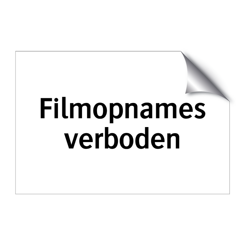 Filmopnames verboden & Filmopnames verboden & Filmopnames verboden & Filmopnames verboden