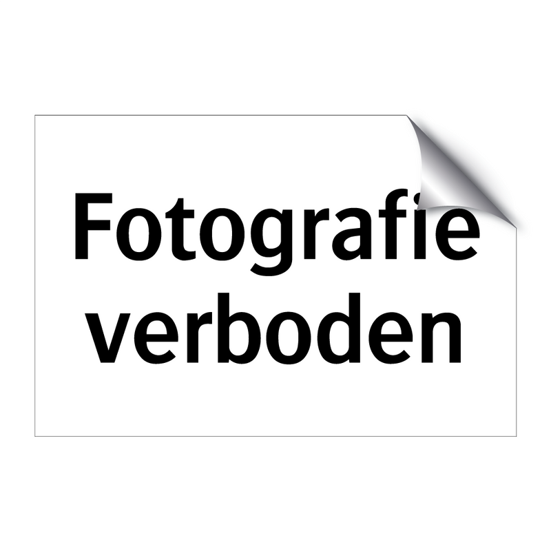 Fotografie verboden & Fotografie verboden & Fotografie verboden & Fotografie verboden