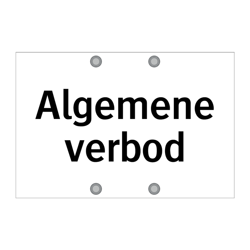 Algemene verbod & Algemene verbod & Algemene verbod & Algemene verbod & Algemene verbod