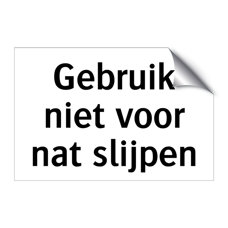 Gebruik niet voor nat slijpen & Gebruik niet voor nat slijpen & Gebruik niet voor nat slijpen