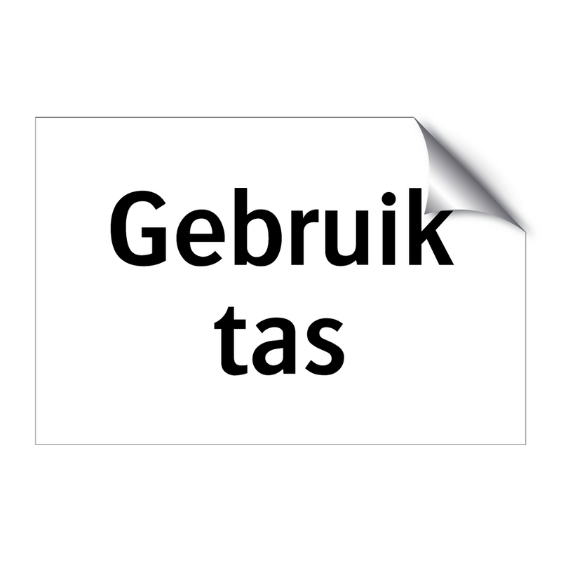 Gebruik tas & Gebruik tas & Gebruik tas & Gebruik tas