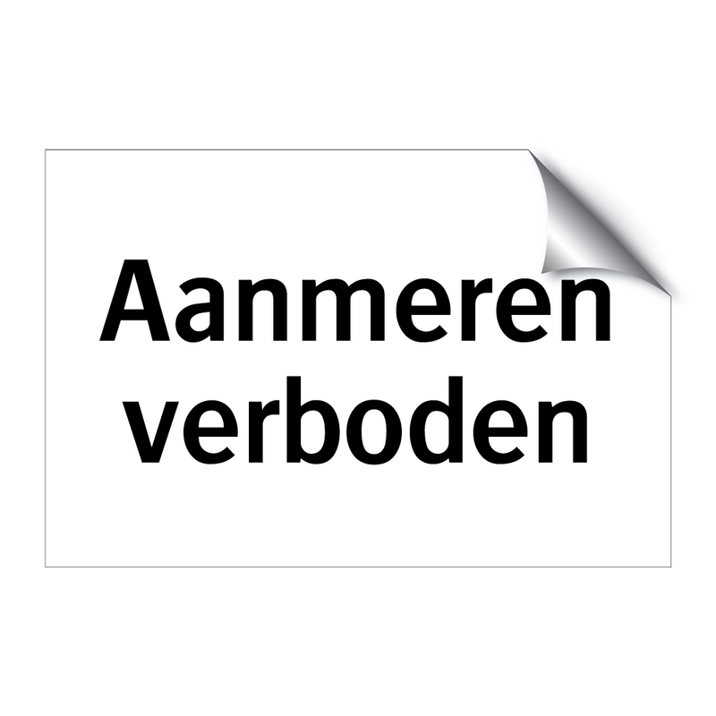 Aanmeren verboden & Aanmeren verboden & Aanmeren verboden & Aanmeren verboden