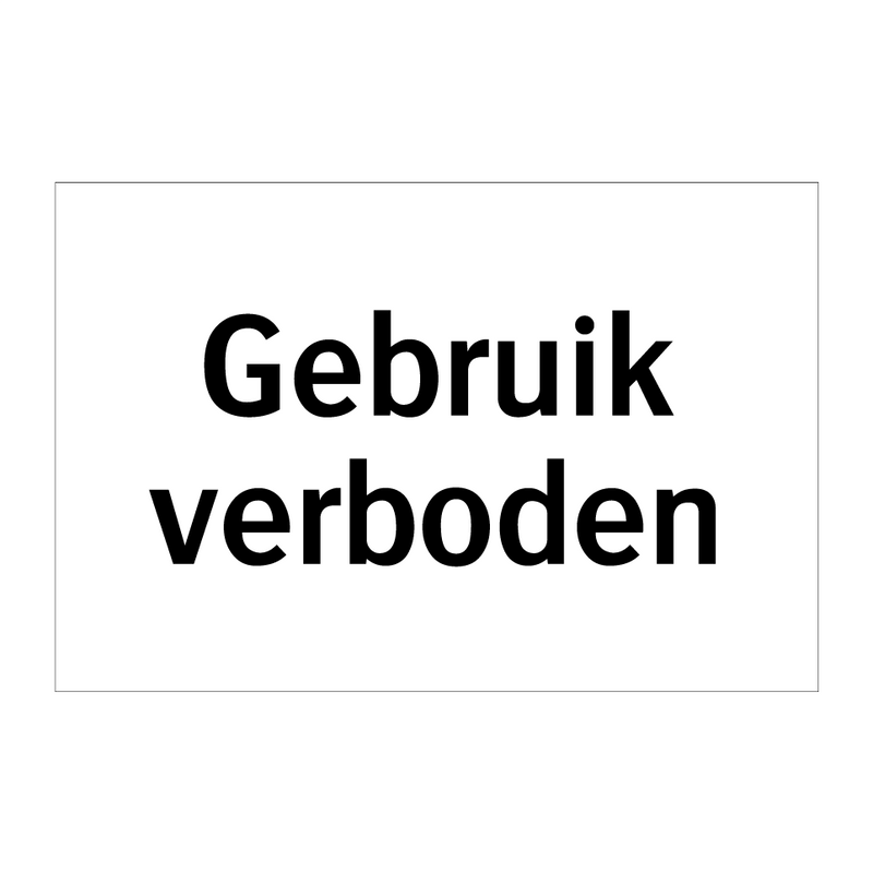 Gebruik verboden & Gebruik verboden & Gebruik verboden & Gebruik verboden & Gebruik verboden