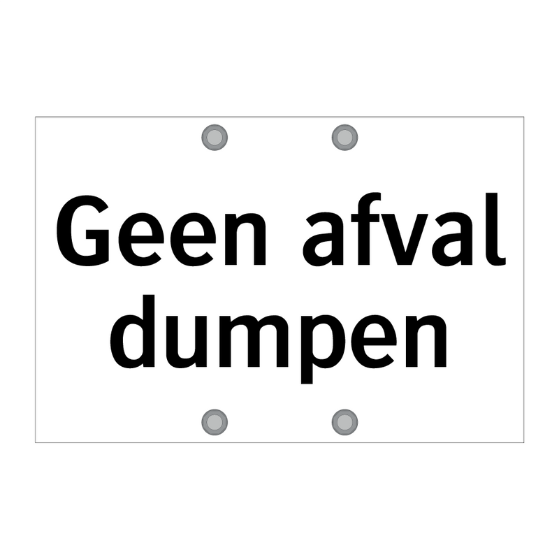 Geen afval dumpen & Geen afval dumpen & Geen afval dumpen & Geen afval dumpen & Geen afval dumpen